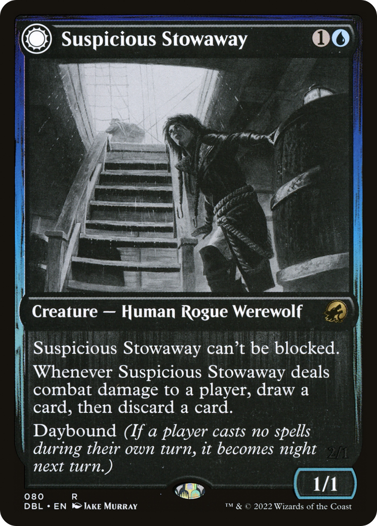 {R} Suspicious Stowaway // Seafaring Werewolf [Innistrad: Double Feature][DBL 080]