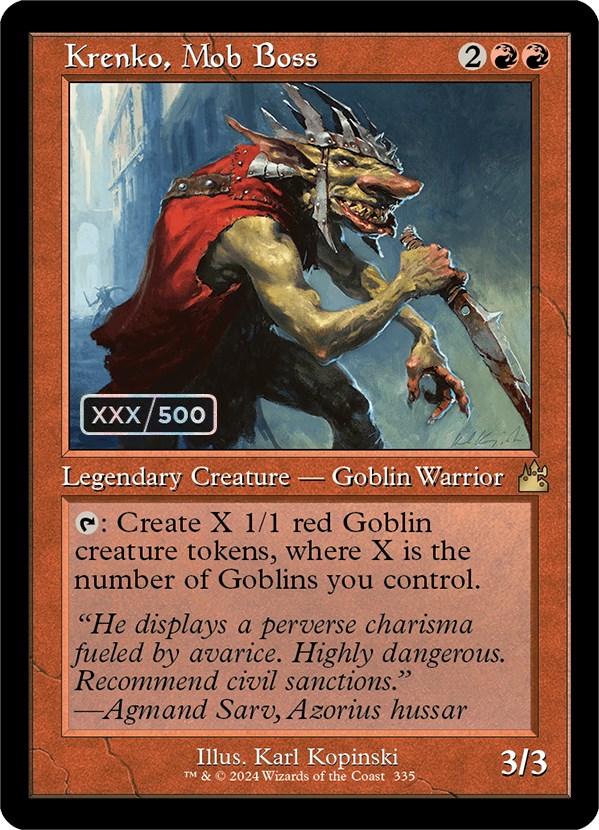 {R} Krenko, Mob Boss (Retro) (Serialized) [Ravnica Remastered][SR RVR 335]