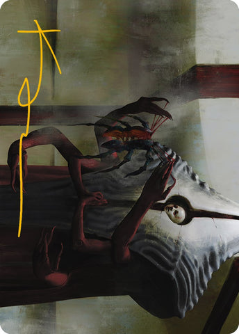 {A} Vivisection Evangelist Art Card (Gold-Stamped Signature) [Phyrexia: All Will Be One Art Series][GS AONE 054]