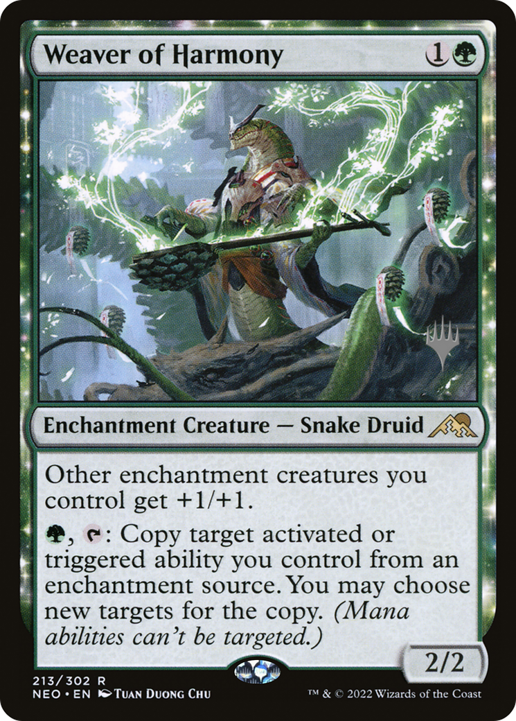 {R} Weaver of Harmony (Promo Pack) [Kamigawa: Neon Dynasty Promos][PP NEO 213]