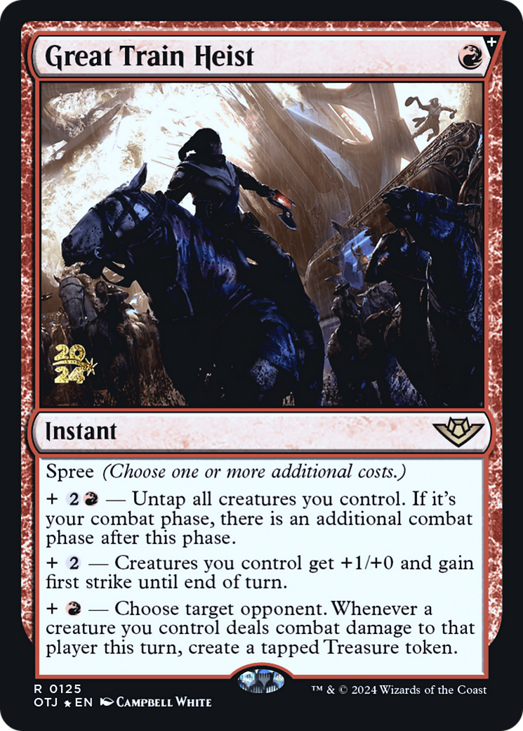{@R} Great Train Heist [Outlaws of Thunder Junction Prerelease Promos][PR OTJ 125]