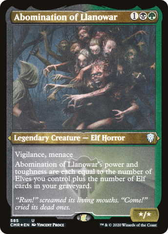 {C} Abomination of Llanowar (Etched) [Commander Legends][CMR 585]