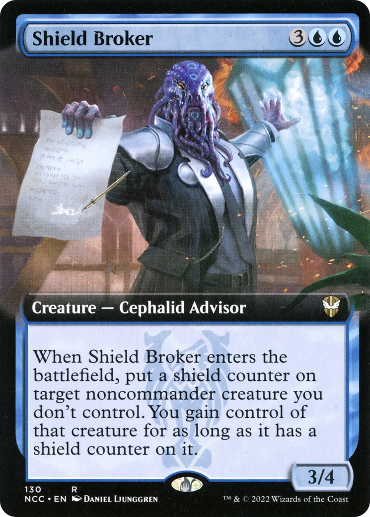 {R} Shield Broker (Extended Art) [Streets of New Capenna Commander][NCC 130]