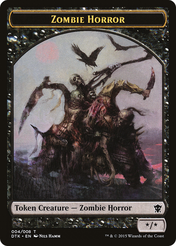 {T} Zombie Horror Token [Dragons of Tarkir Tokens][TDTK 004]