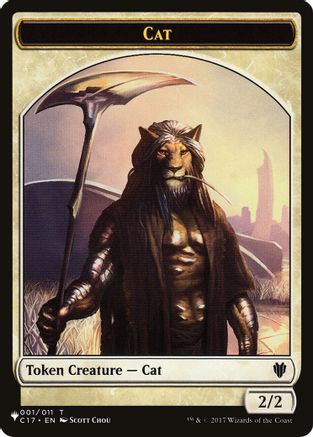 {T} Cat (001) // Dog Double-Sided Token [Secret Lair Commander Deck: Raining Cats and Dogs Tokens][TSLD 1//10]