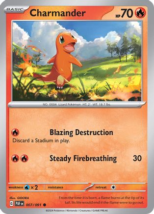[PKM-C] Charmander (007/091) [Scarlet & Violet: Paldean Fates]