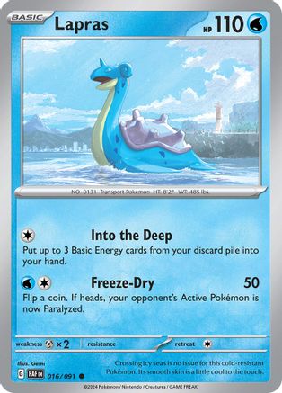 [PKM-C] Lapras (016/091) [Scarlet & Violet: Paldean Fates]