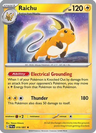 [PKM] Raichu (019/091) [Scarlet & Violet: Paldean Fates]