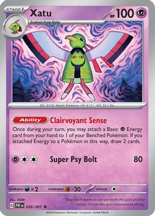[PKM-R] Xatu (026/091) [Scarlet & Violet: Paldean Fates]