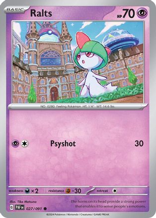 [PKM-C] Ralts (027/091) [Scarlet & Violet: Paldean Fates]