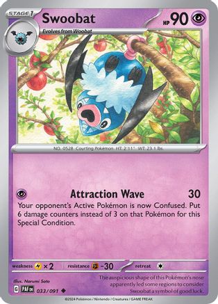[PKM] Swoobat (033/091) [Scarlet & Violet: Paldean Fates]