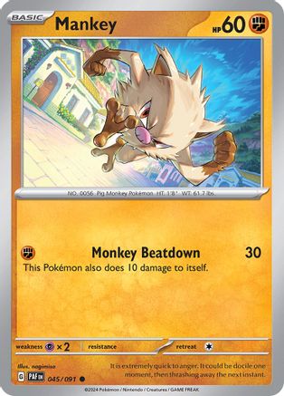 [PKM] Mankey (045/091) [Scarlet & Violet: Paldean Fates]