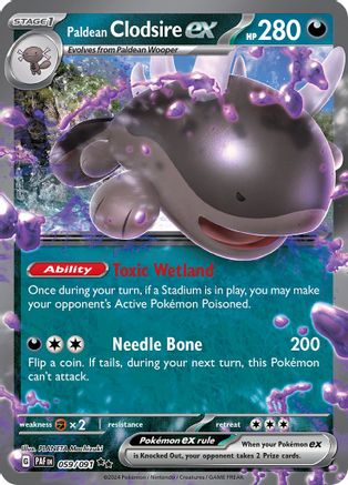 [PKM] Paldean Clodsire ex (059/091) [Scarlet & Violet: Paldean Fates]