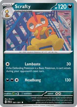 [PKM] Scrafty (061/091) [Scarlet & Violet: Paldean Fates]