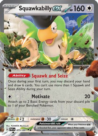 [PKM] Squawkabilly ex (075/091) [Scarlet & Violet: Paldean Fates]
