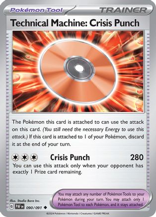 [PKM] Technical Machine: Crisis Punch (090/091) [Scarlet & Violet: Paldean Fates]