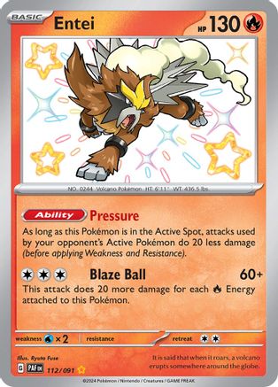 [PKM] Entei (112/091) [Scarlet & Violet: Paldean Fates]