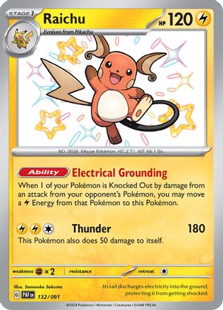 [PKM] Raichu (132/091) [Scarlet & Violet: Paldean Fates]