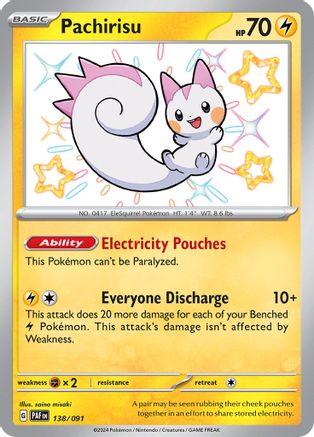 [PKM] Pachirisu (138/091) [Scarlet & Violet: Paldean Fates]