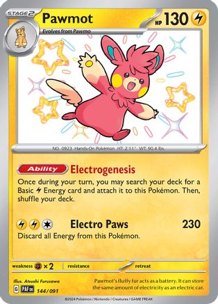 [PKM] Pawmot (144/091) [Scarlet & Violet: Paldean Fates]