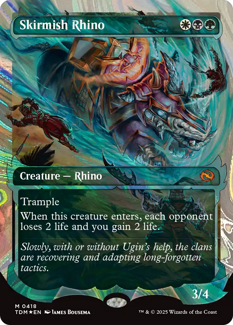 {@R} Skirmish Rhino (0418) (Showcase Halo Foil) (Japanese) [Tarkir: Dragonstorm][TDM 418]