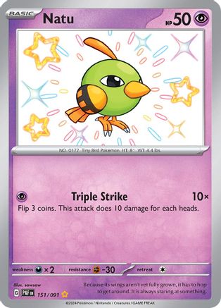 [PKM] Natu (151/091) [Scarlet & Violet: Paldean Fates]