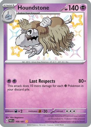 [PKM] Houndstone (168/091) [Scarlet & Violet: Paldean Fates]