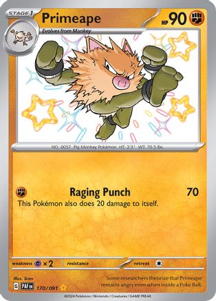 [PKM] Primeape (170/091) [Scarlet & Violet: Paldean Fates]