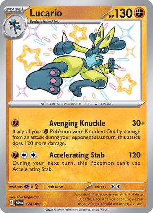 [PKM] Lucario (174/091) [Scarlet & Violet: Paldean Fates]
