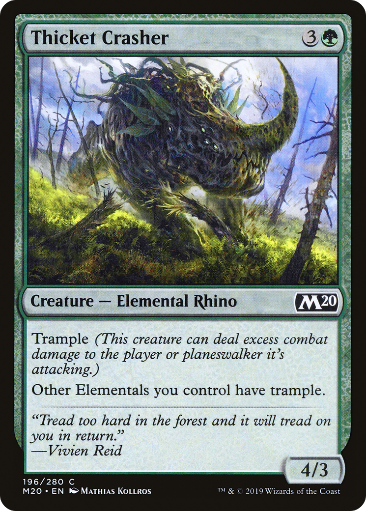{C} Thicket Crasher [Core Set 2020][M20 196]