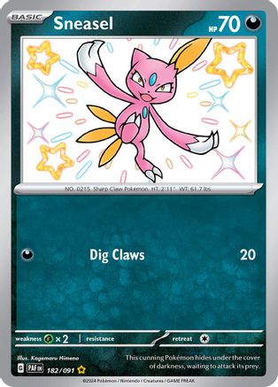 [PKM] Sneasel (182/091) [Scarlet & Violet: Paldean Fates]