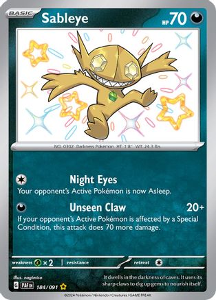 [PKM] Sableye (184/091) [Scarlet & Violet: Paldean Fates]