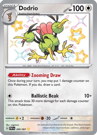 [PKM] Dodrio (200/091) [Scarlet & Violet: Paldean Fates]