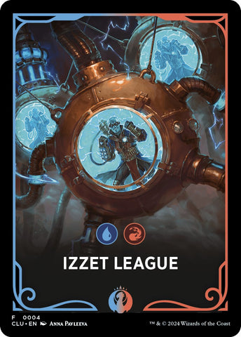 {T} Izzet League Theme Card [Ravnica: Clue Edition Tokens][TCLU 004]