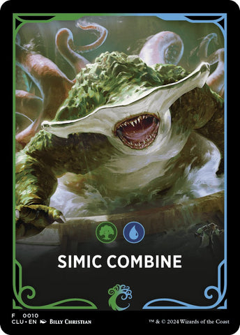{T} Simic Combine Theme Card [Ravnica: Clue Edition Tokens][TCLU 010]