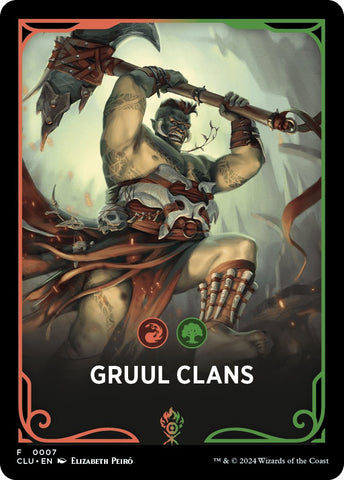 {T} Gruul Clans Theme Card [Ravnica: Clue Edition Tokens][TCLU 007]
