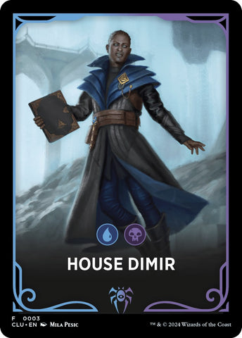 {T} House Dimir Theme Card [Ravnica: Clue Edition Tokens][TCLU 003]