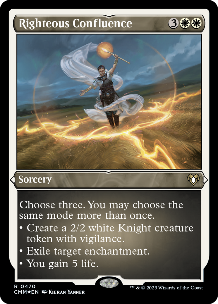 {R} Righteous Confluence (Foil Etched) [Commander Masters][CMM 470]