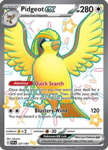 [PKM] Pidgeot ex (221/091) [Scarlet & Violet: Paldean Fates]