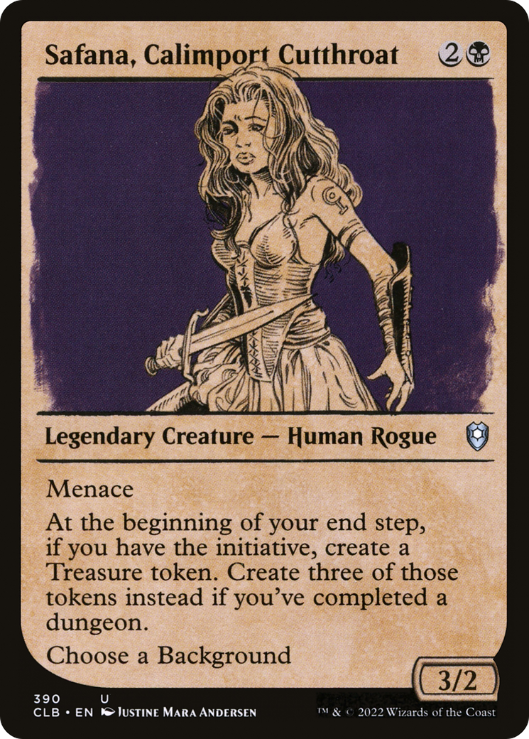 {C} Safana, Calimport Cutthroat (Showcase) [Commander Legends: Battle for Baldur's Gate][CLB 390]