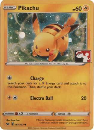 [PKM] Pikachu (065/202) (Cosmos Holo) [League & Championship Cards]