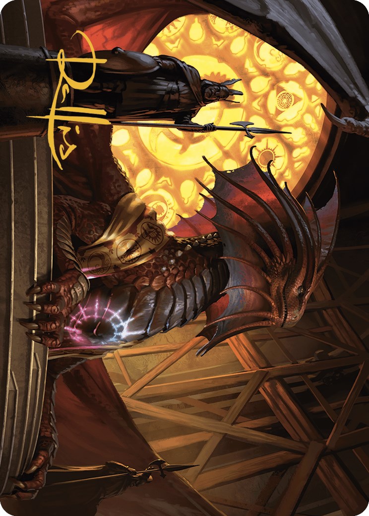 {A} Niv-Mizzet, Guildpact Art Card (21/49) (Gold-Stamped Signature) [Murders at Karlov Manor Art Series][GS AMKM 021]