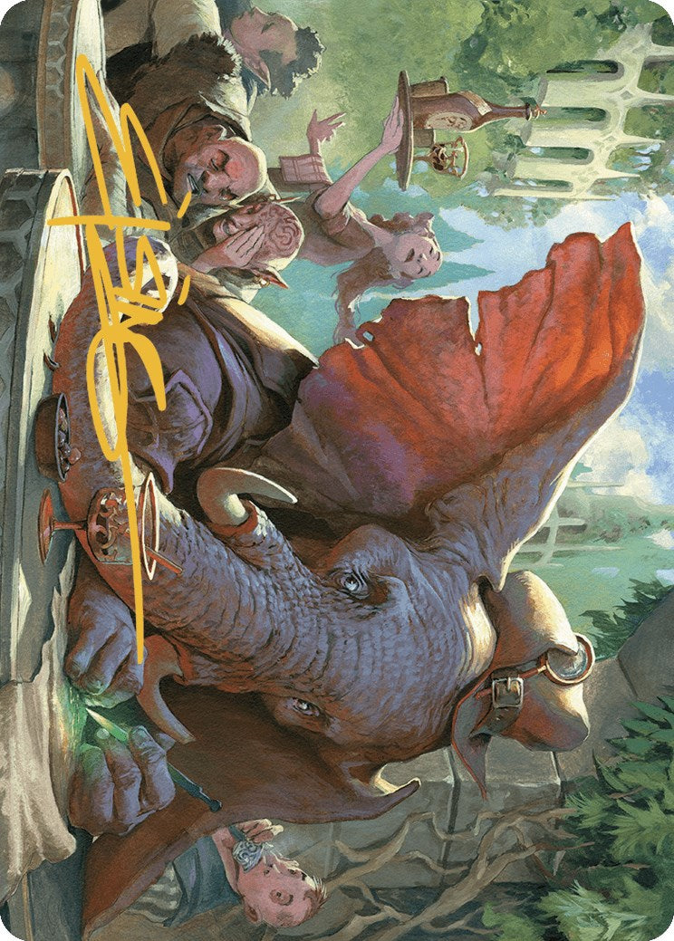 {A} Loxodon Eavesdropper Art Card (Gold-Stamped Signature) [Murders at Karlov Manor Art Series][GS AMKM 015]