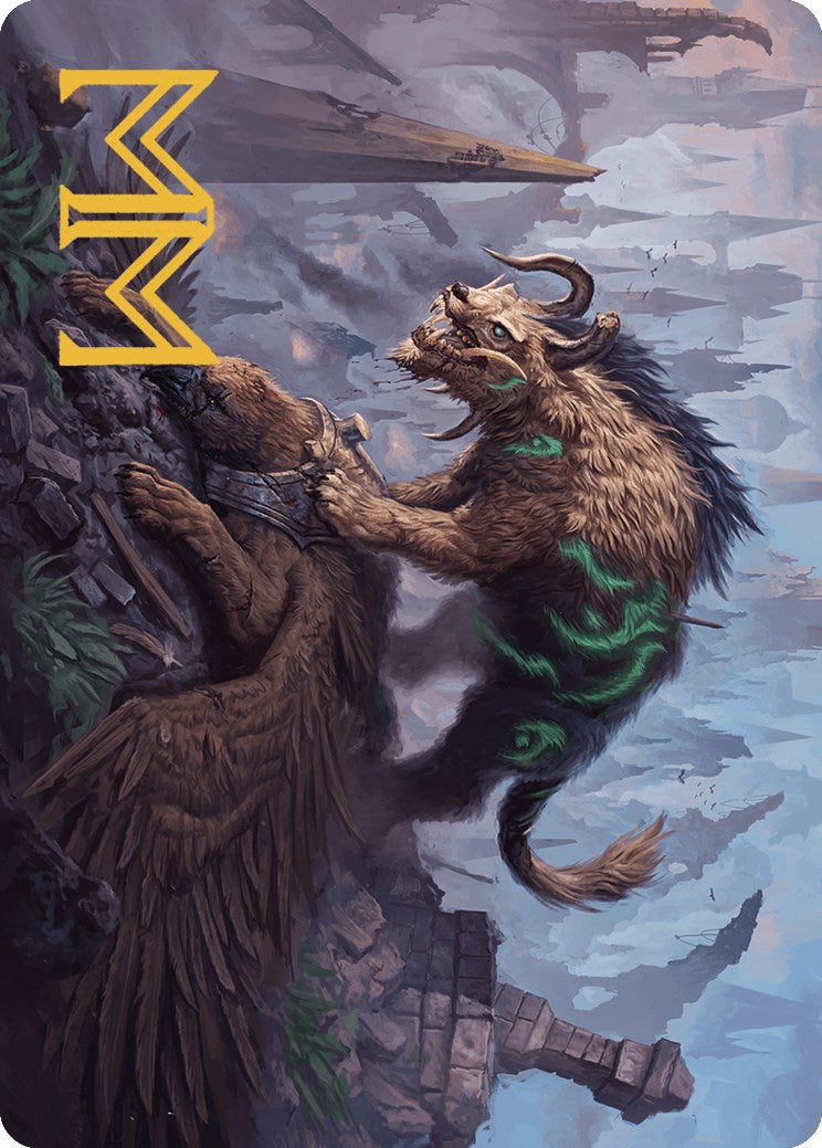{A} Axebane Ferox Art Card (Gold-Stamped Signature) [Murders at Karlov Manor Art Series][GS AMKM 013]