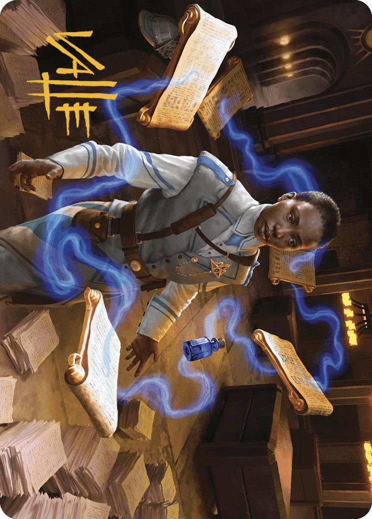 {A} Case File Auditor Art Card (Gold-Stamped Signature) [Murders at Karlov Manor Art Series][GS AMKM 003]