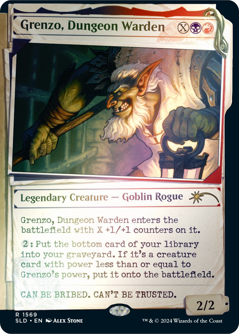 {R} Grenzo, Dungeon Warden (Rainbow Foil) [Secret Lair Drop Series][RBF SLD 1569]