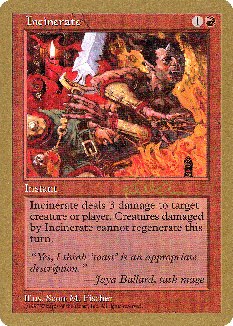 {C} Incinerate (Paul McCabe) [World Championship Decks 1997][GB WC97 PM242]