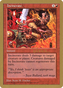 {C} Incinerate (Paul McCabe) [World Championship Decks 1997][GB WC97 PM242]