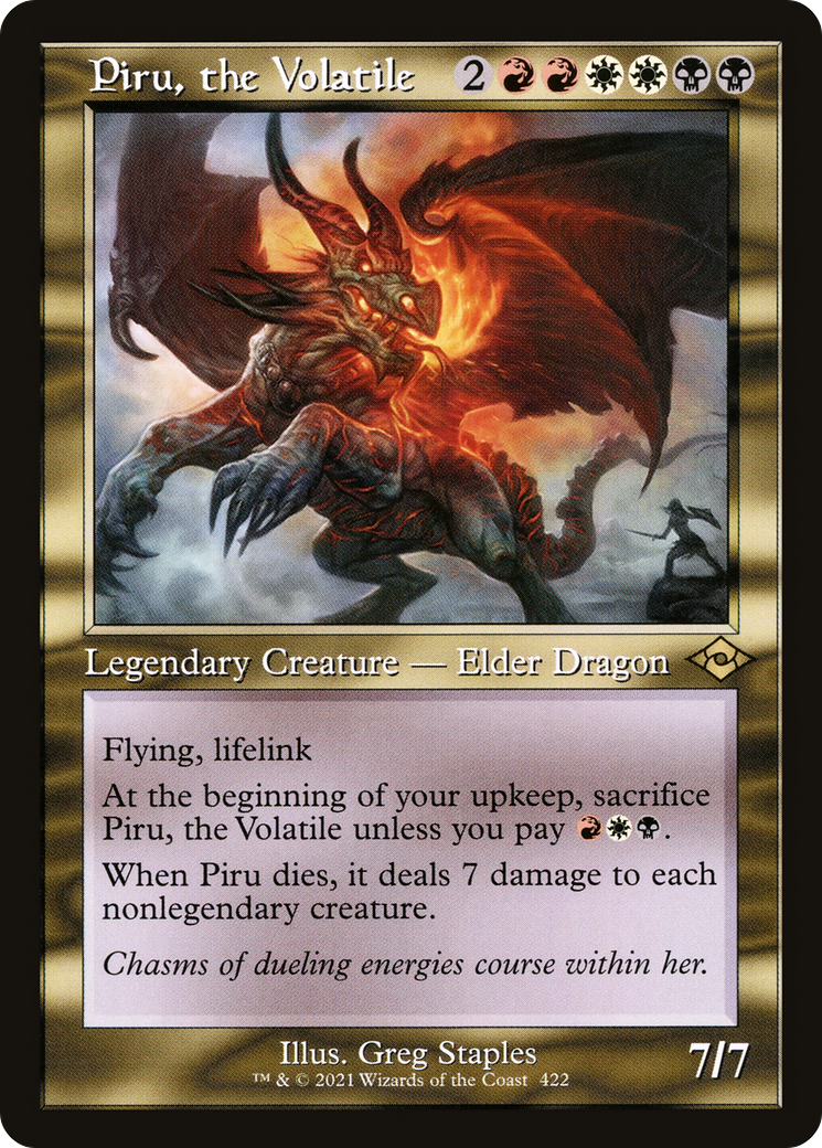 {R} Piru, the Volatile (Retro Frame) [Modern Horizons 2] [MH2 422]