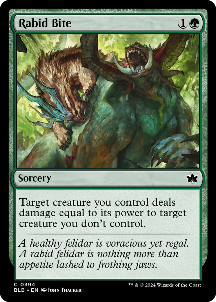 {@C} Rabid Bite [Bloomburrow][BLB 394]